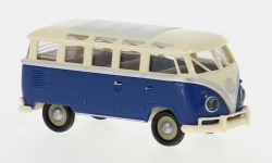 Brekina 31853 - H0 - VW T1b Samba - hellbeige/blau